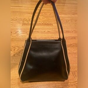 Arcadia black leather shoulder bag